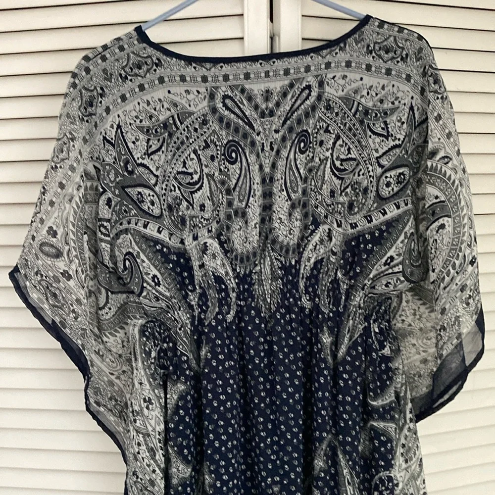 Speed Control Navy Blue Handkerchief Dress - size Large - Picture 6 of 8